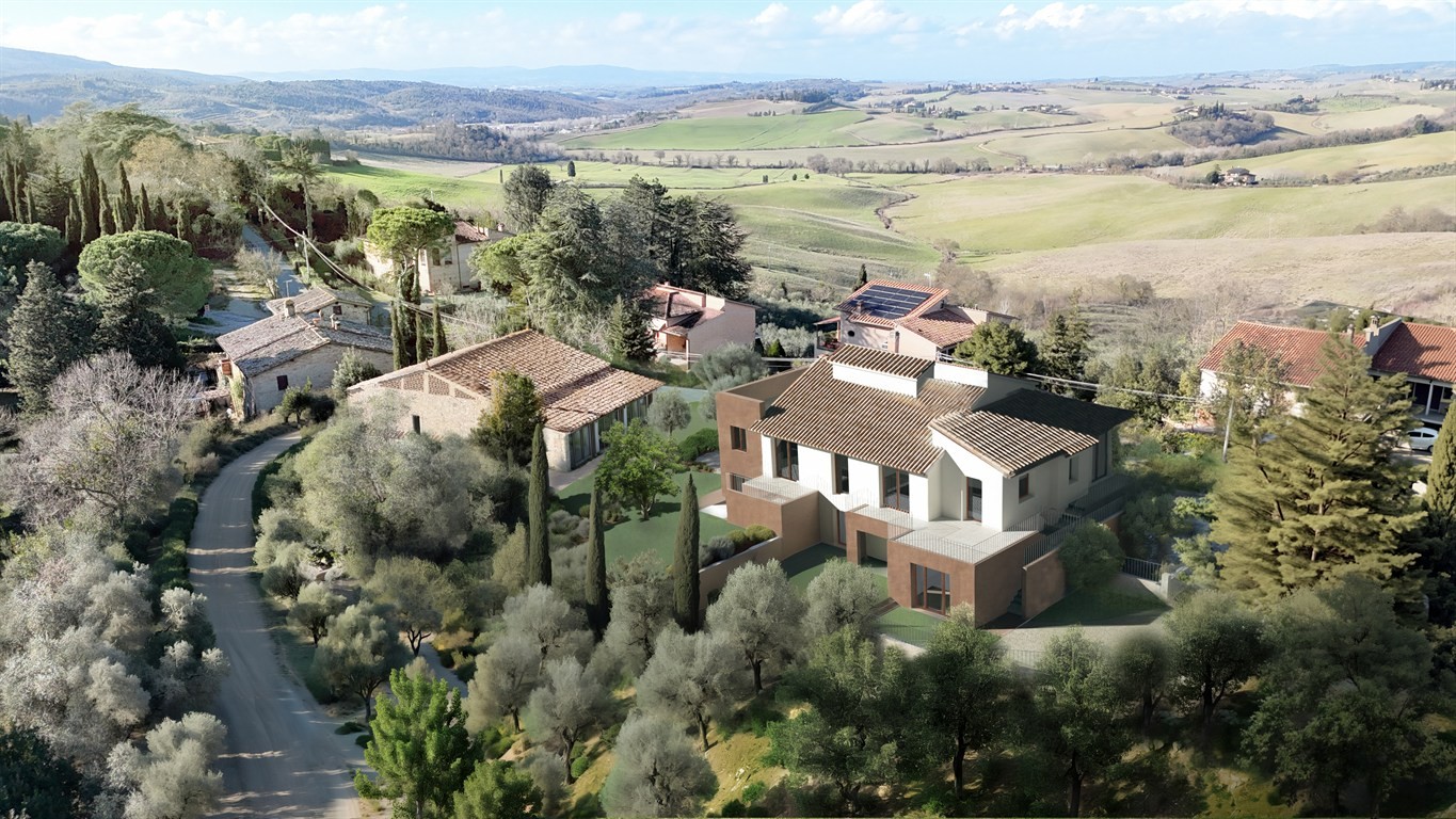 SIENA NORD. Porzione di villa bifamiliare con giardino