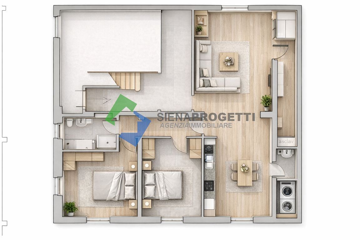 Appartamento al Piano terra con terrazzo in Via Fiorentina, Siena.